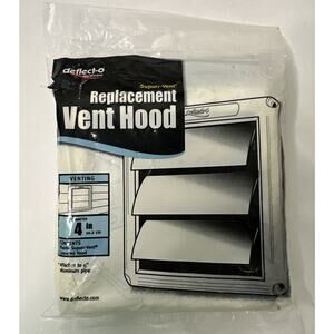 Deflecto Vent Hood, 4", White‎ (HS4W/48)